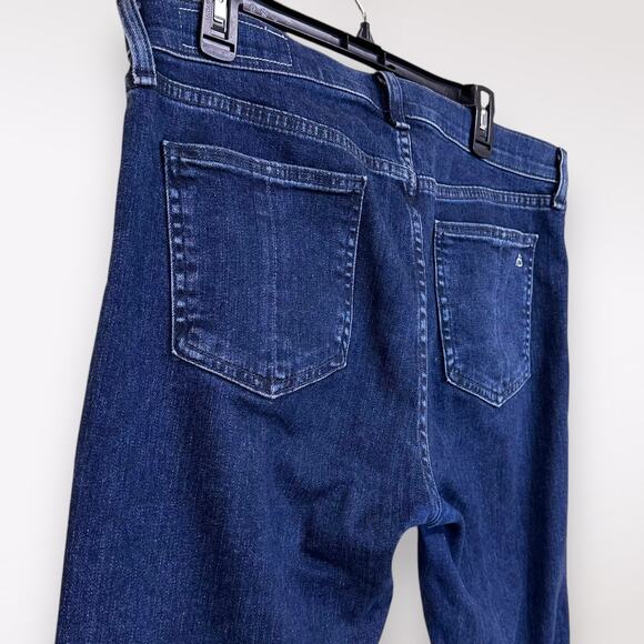 Rag & Bone 31 Women's Boho Floral Jeans Crop 10 Inch Flare Denim Embroidery Blue - Picture 4 of 11